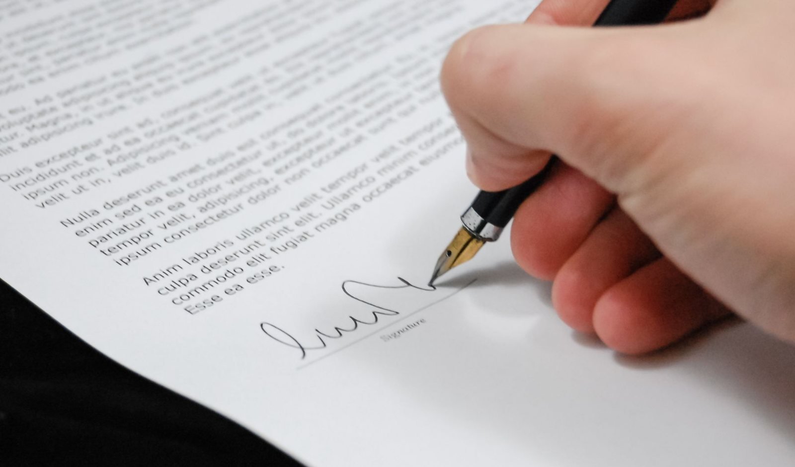 La signature du bail