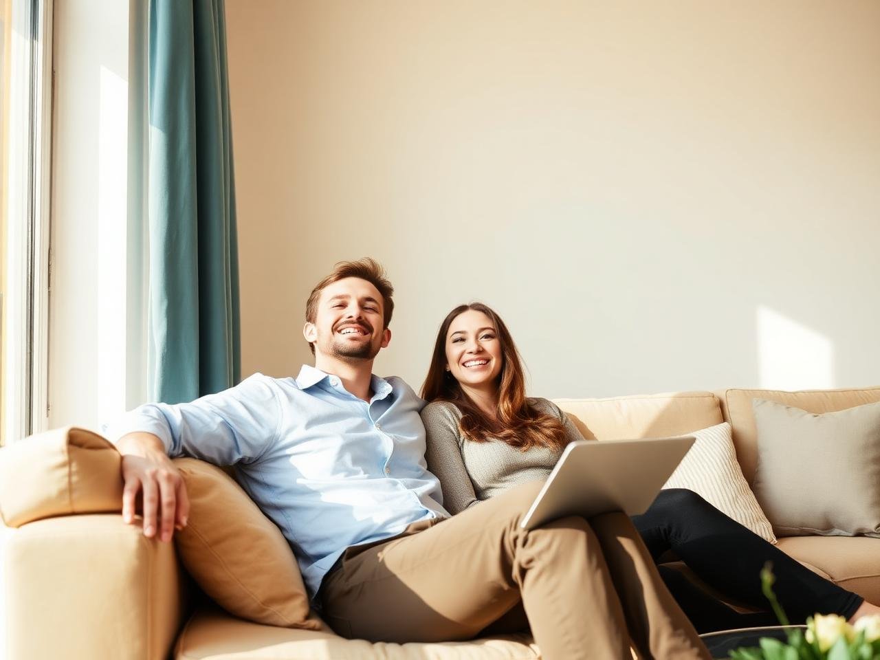 Locataires sélectionnés par Loc-zen dans un appartement lumineux